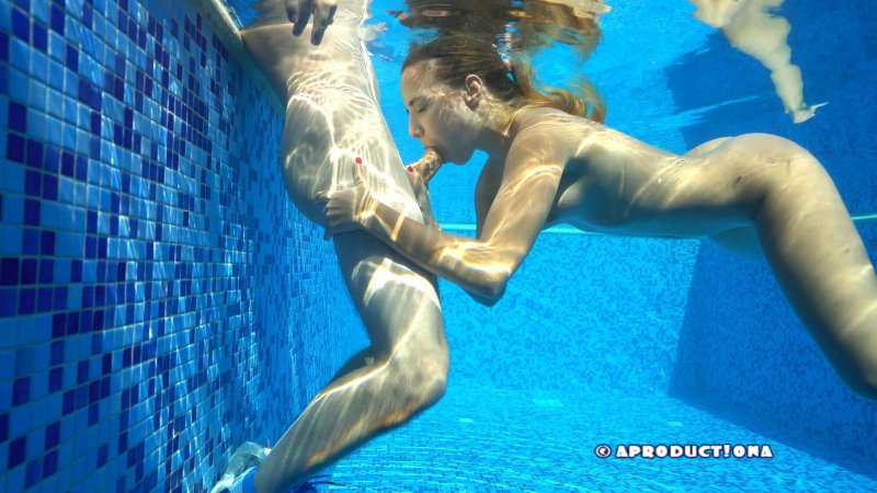 Naked in the pool