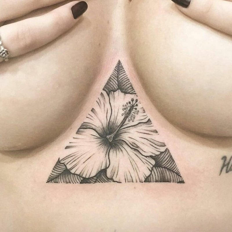 Breast of tattoo