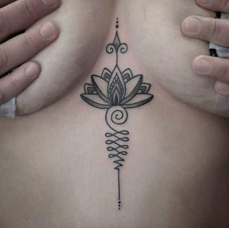 Unalome with Lotus