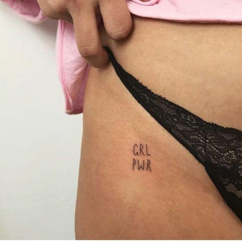 Bubber part tattoo for girls