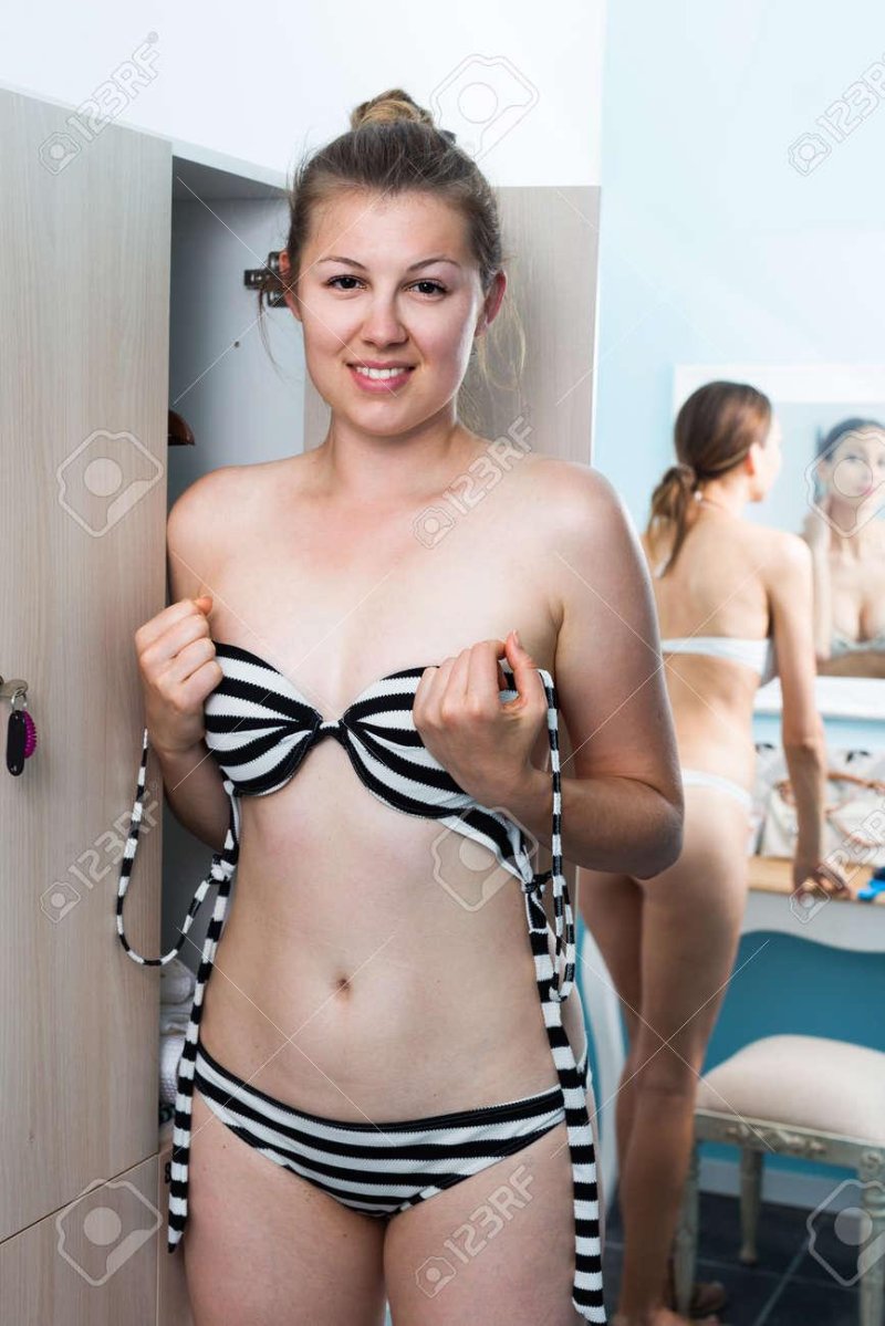 In the swimsuit of girl