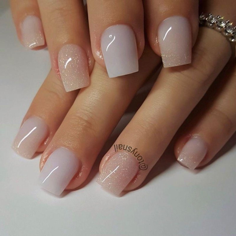 French manicure for long square