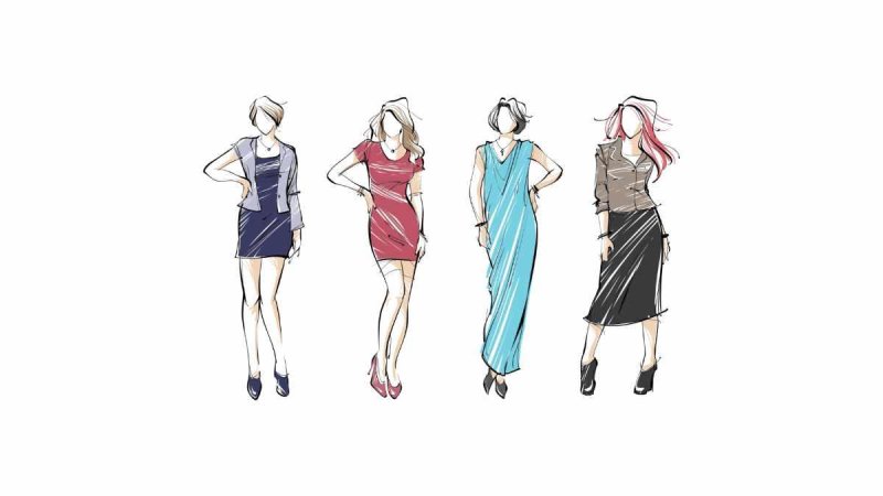 Design of modern clothing creative sketches