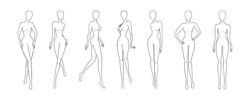 Figures for fashion sketches