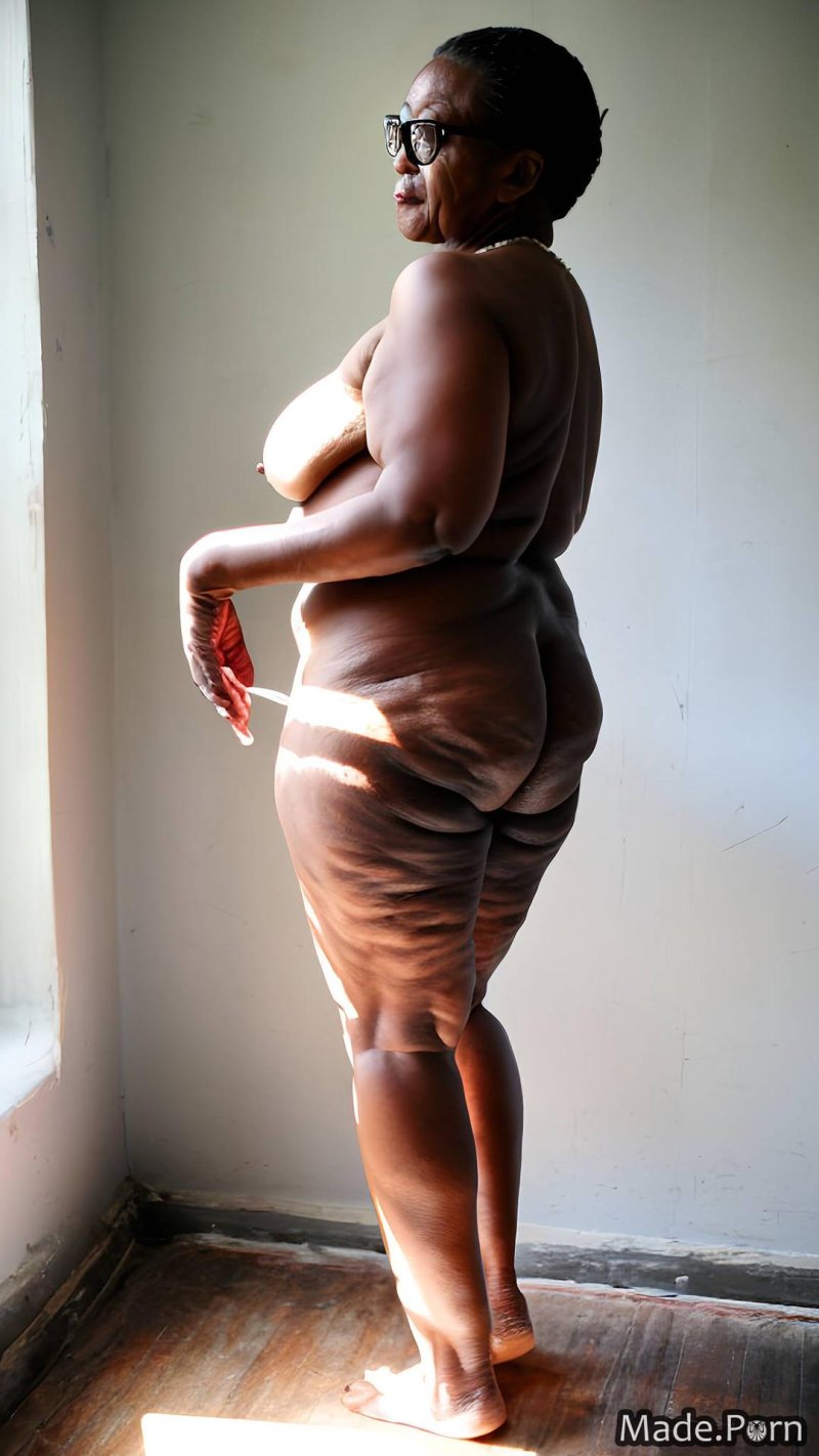 Naked old women of black