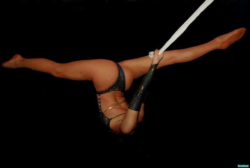 Naked circus acrobatics