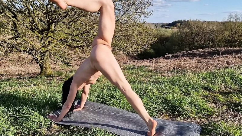Naked yoga