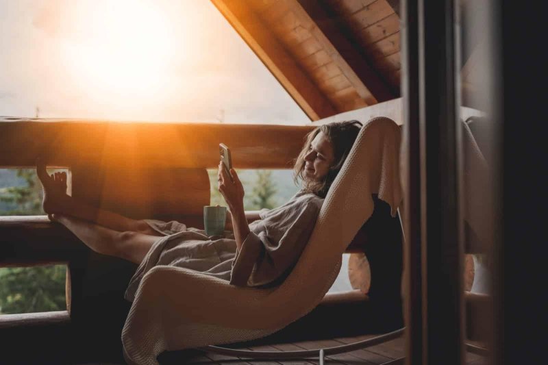 On the balcony