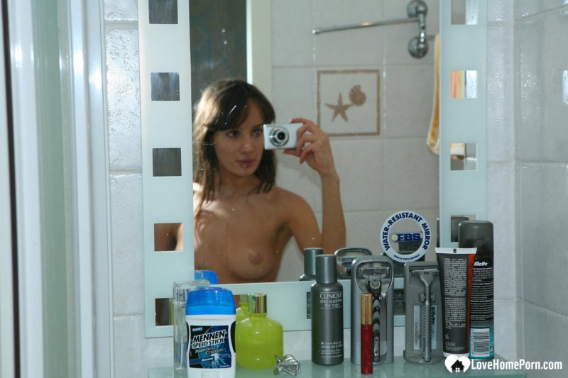 In the bathroom