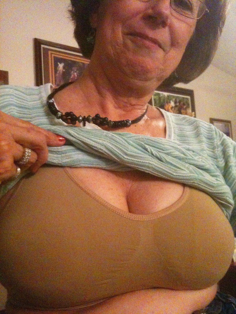 Huge tits of old women