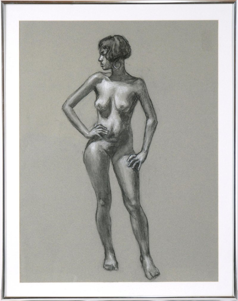 Sketches of naked figures