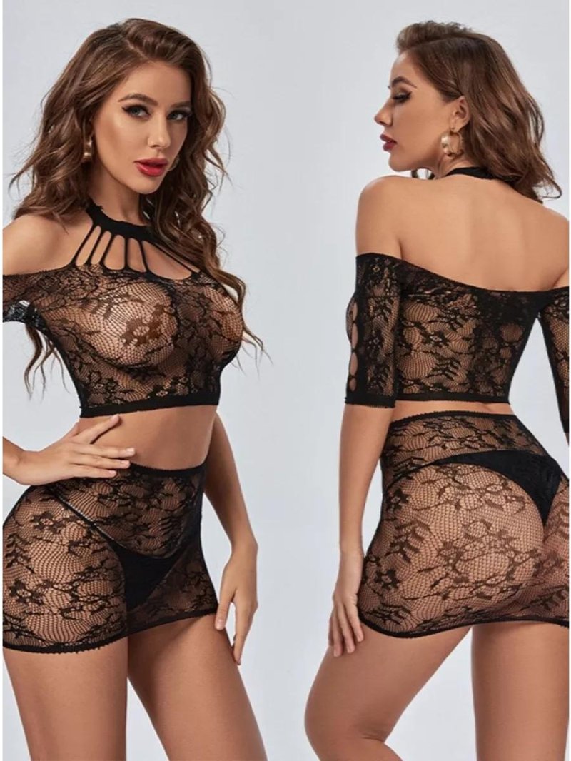 Sexual set of underwear in a net