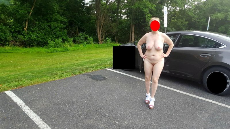 Naked boobs on the street