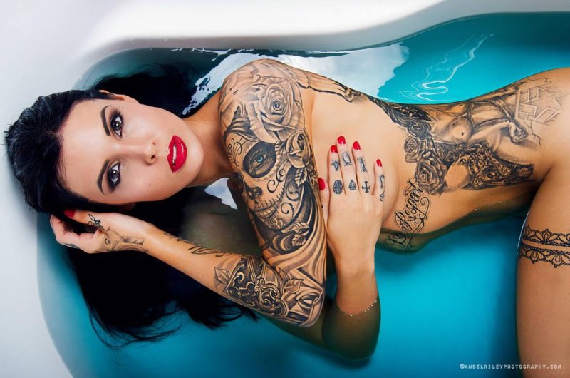 Woman with tattoos