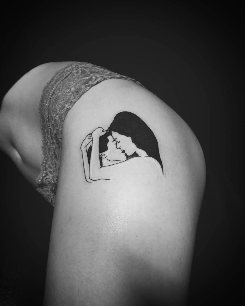 Sad amish tattoo