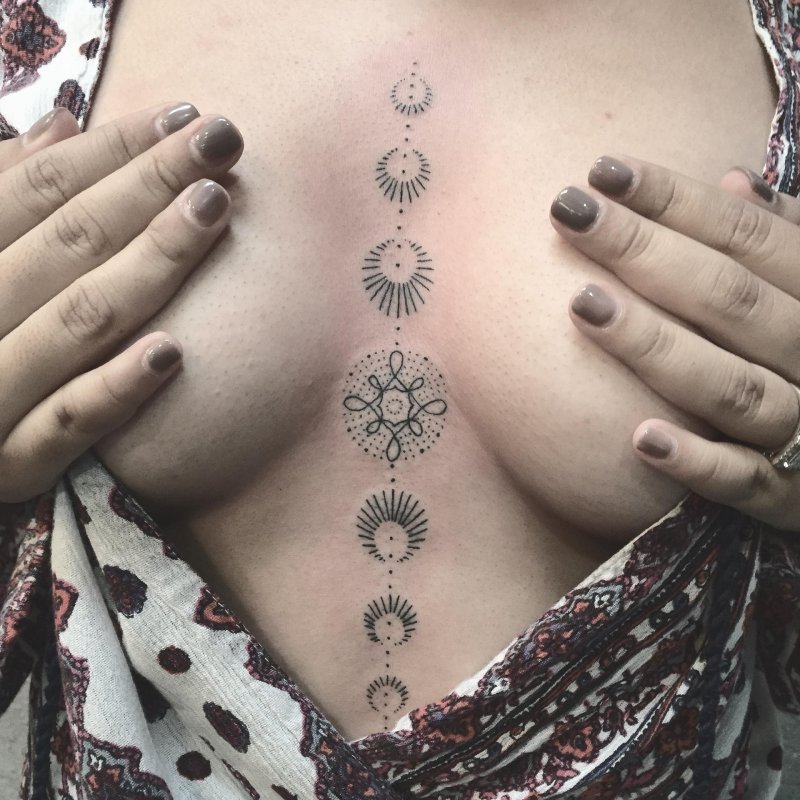 Breast of tattoos