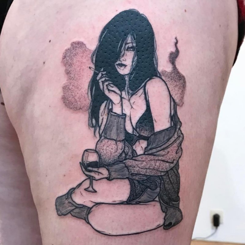 Sad amish tattoo