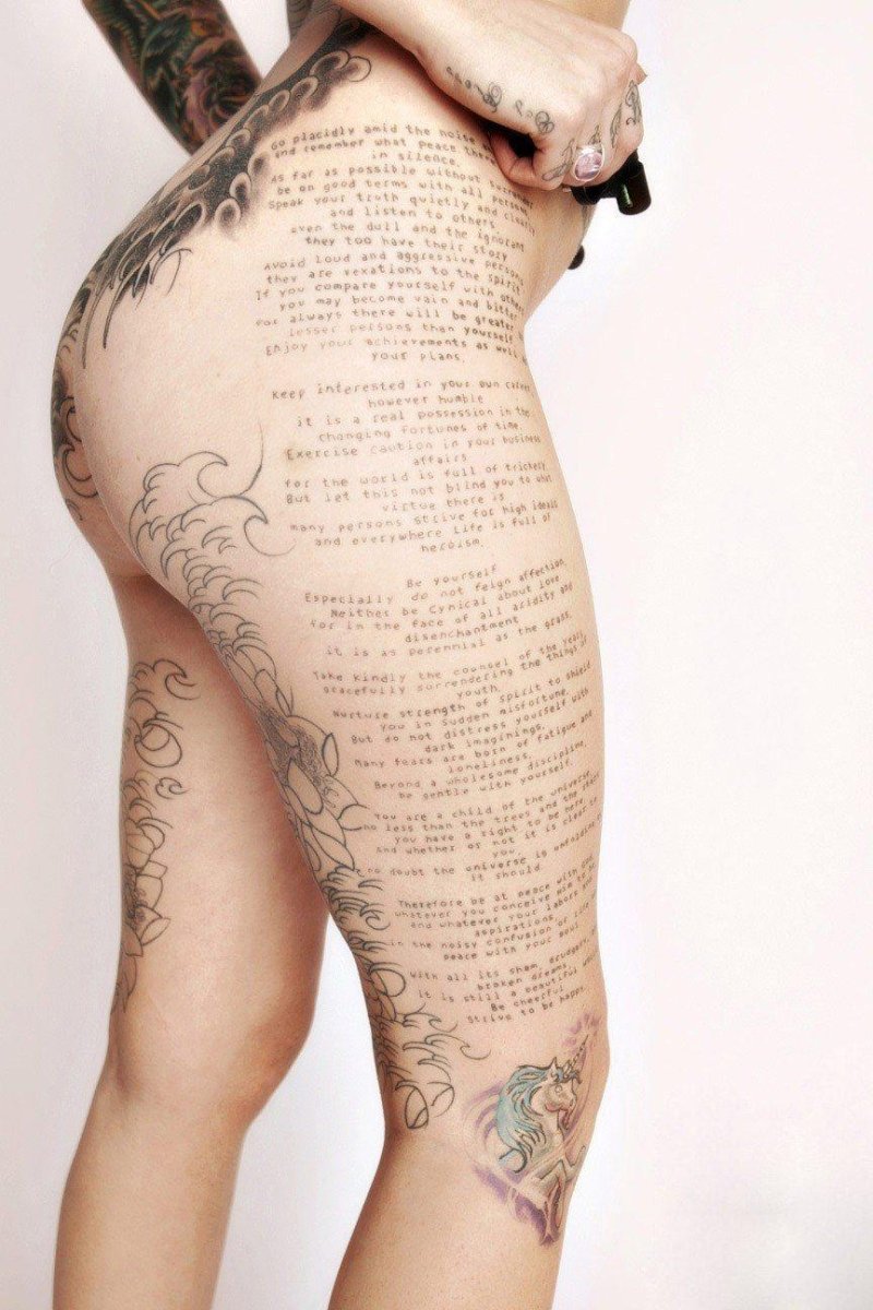 Tattoo with text