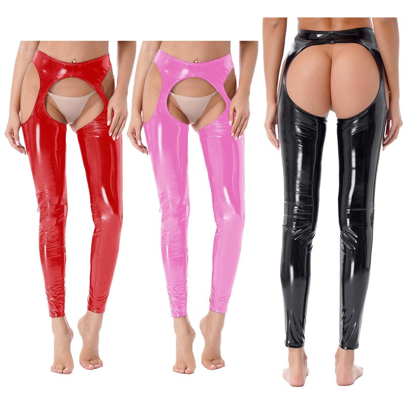 Female leggings with open crotch