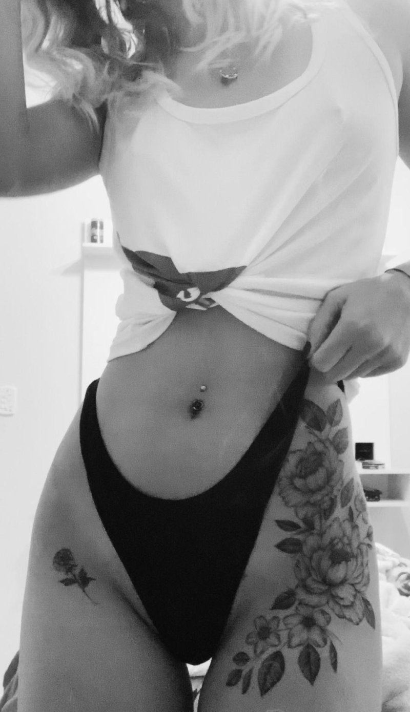 Tattoo on the female hip