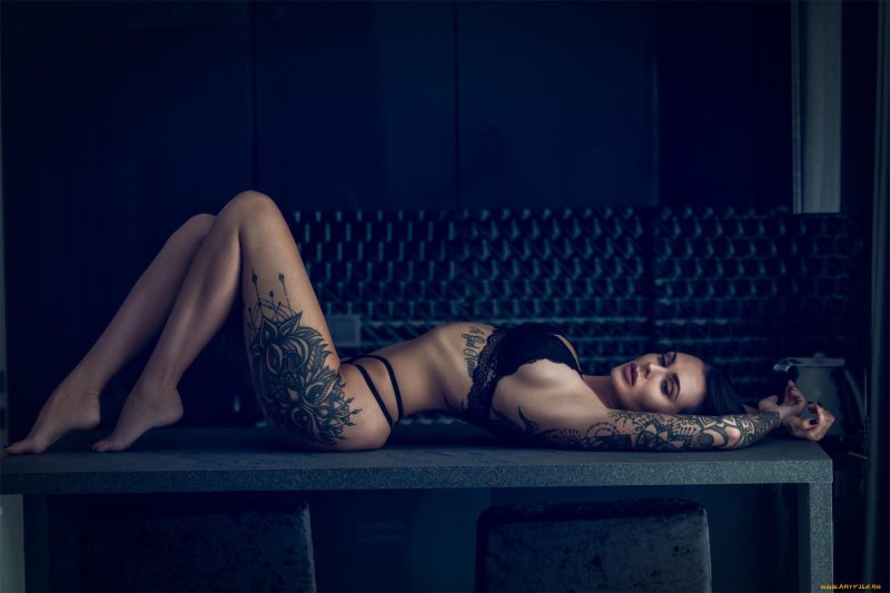 Beautiful girl with tattoos
