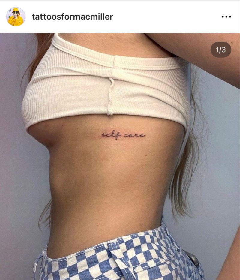 Tattoo on the ribs