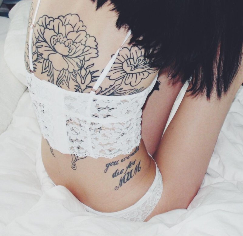 Girl with tattoos