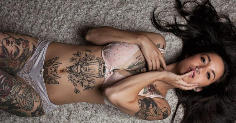 Beautiful girl with tattoos