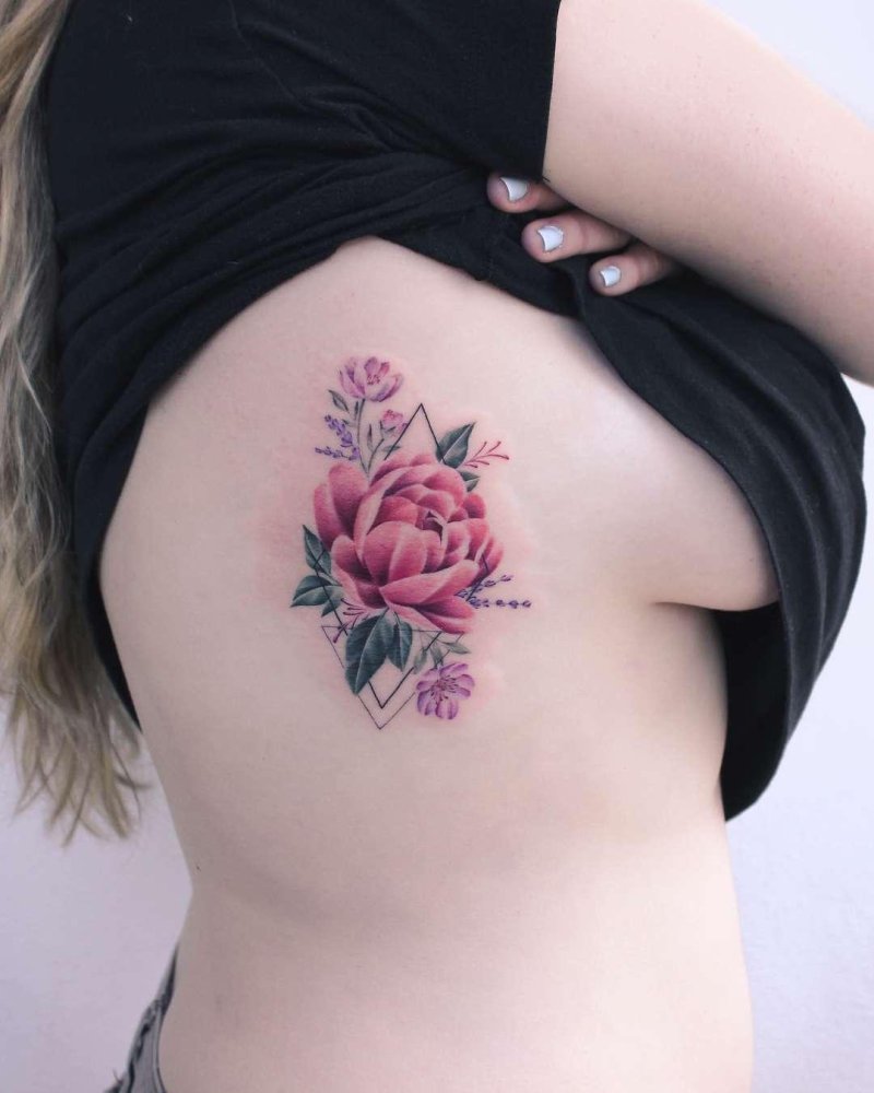 Tattoo with peonies