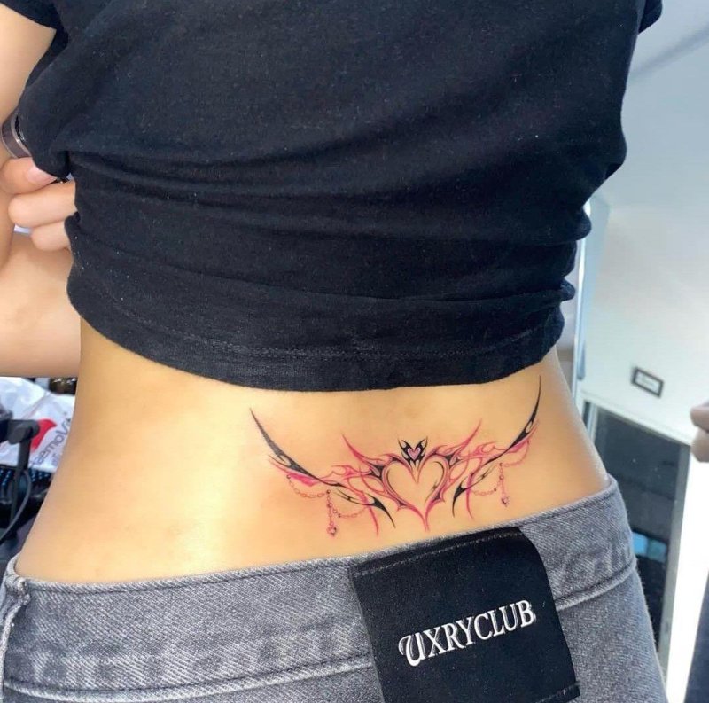 Tattoo on the back for girls