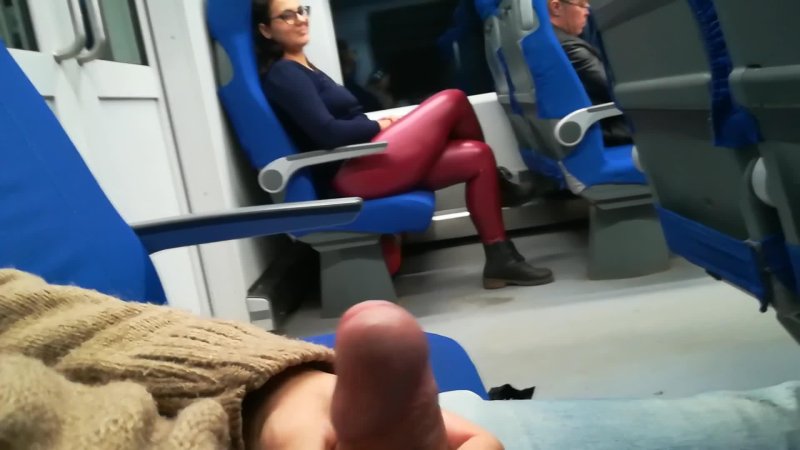 The stranger sucked on train