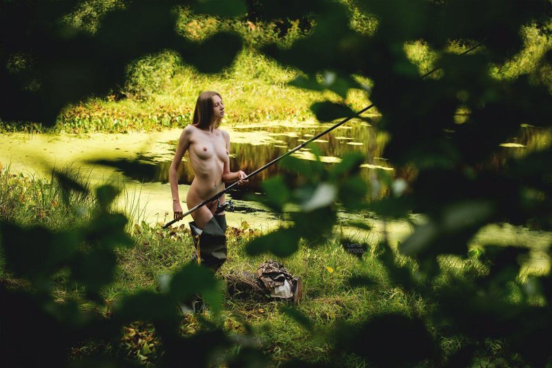 Fishing girl