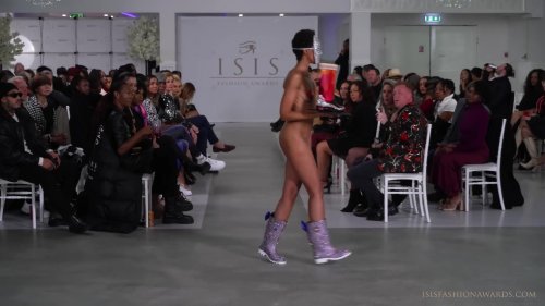 Isis fashion awards 2022 nude accessory runway catwalk show