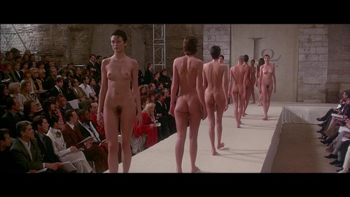Naked women on the catwalk