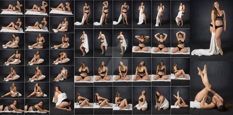 Erotic poses for a photo shoot