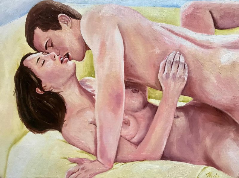 Porn paintings with oil