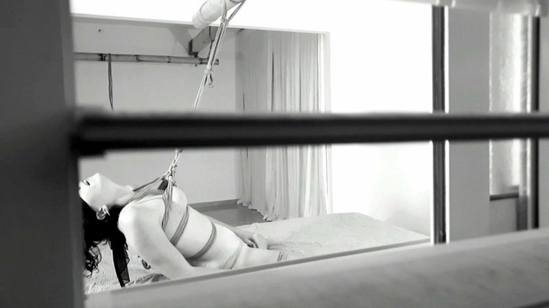 Girls tied to the bed