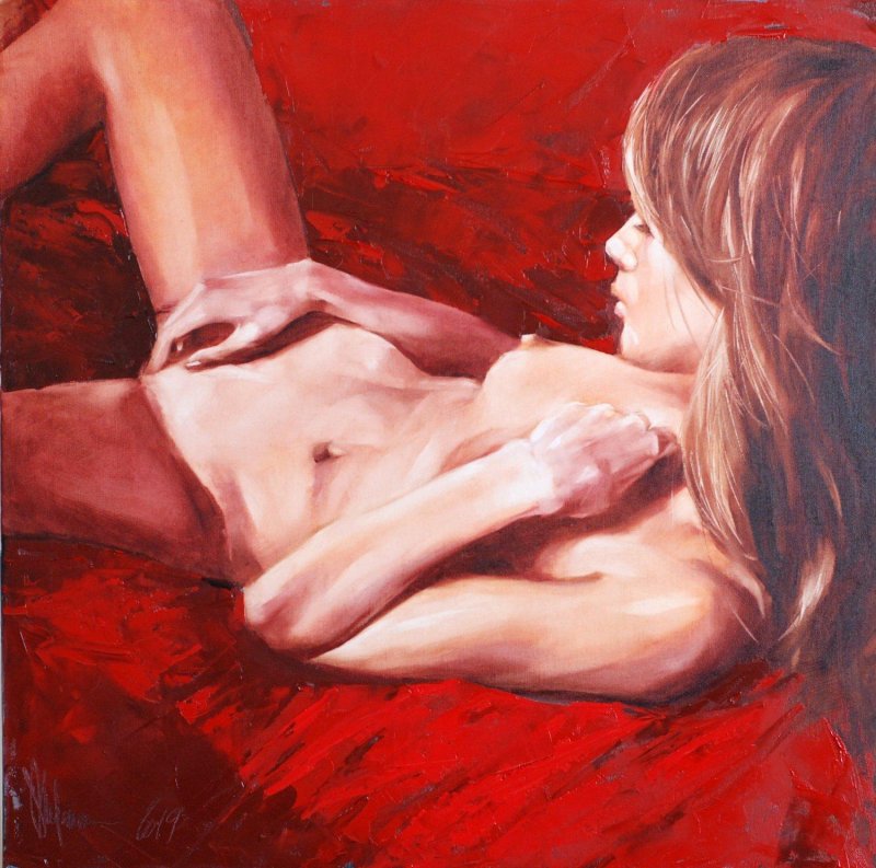 Girl oil paintings