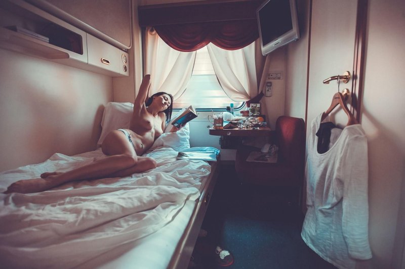 David Dubnitsky on the train