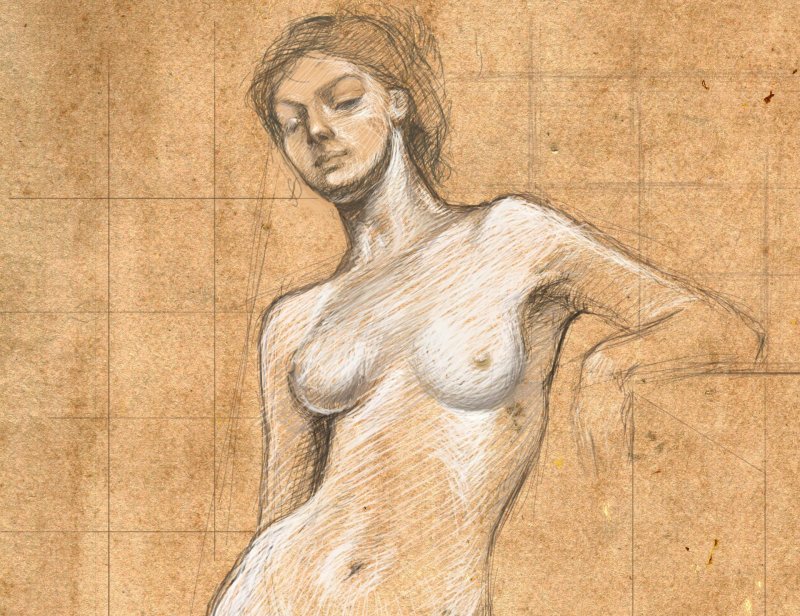 Naked painted women