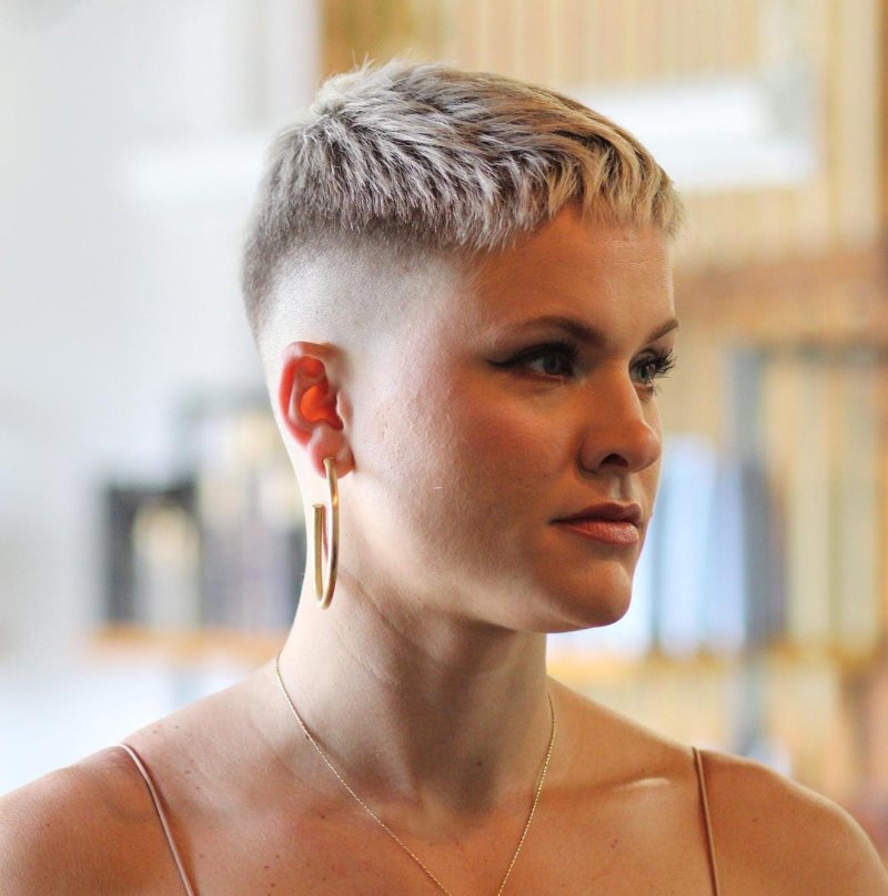 Short female haircut