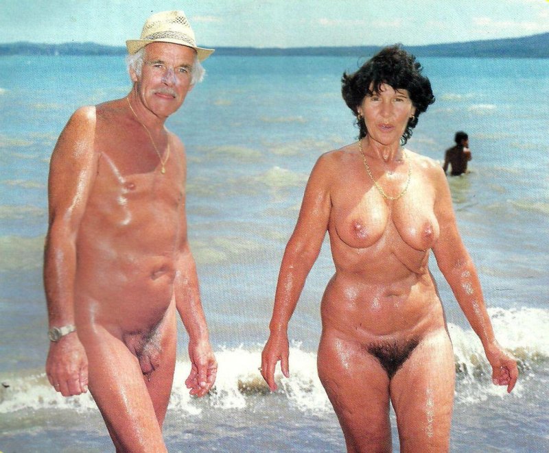 Naked elderly nudists
