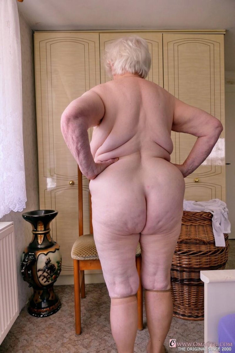 Naked old woman