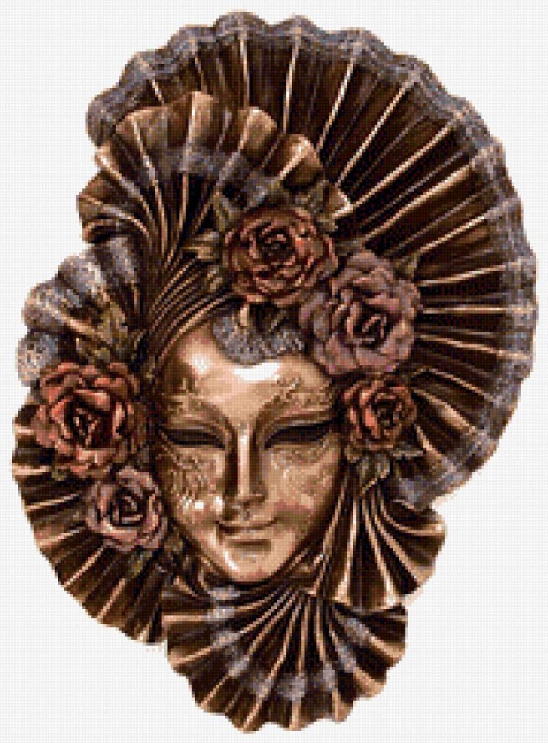 Decorative mask VeroneSe Venetian poppies