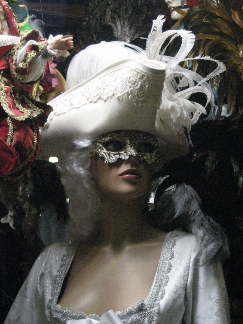 White Venetian mask