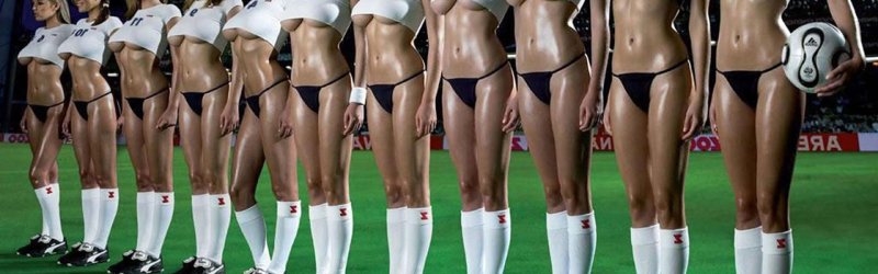 Naked female football team