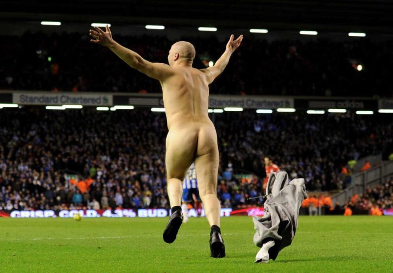 Naked football players