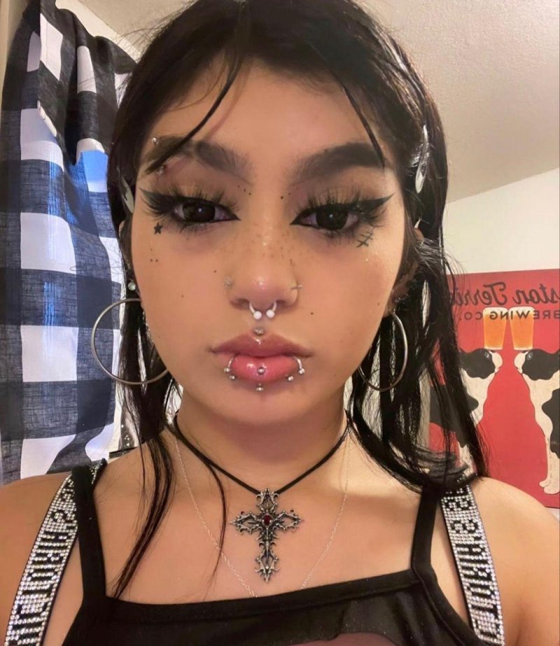 Punk style makeup