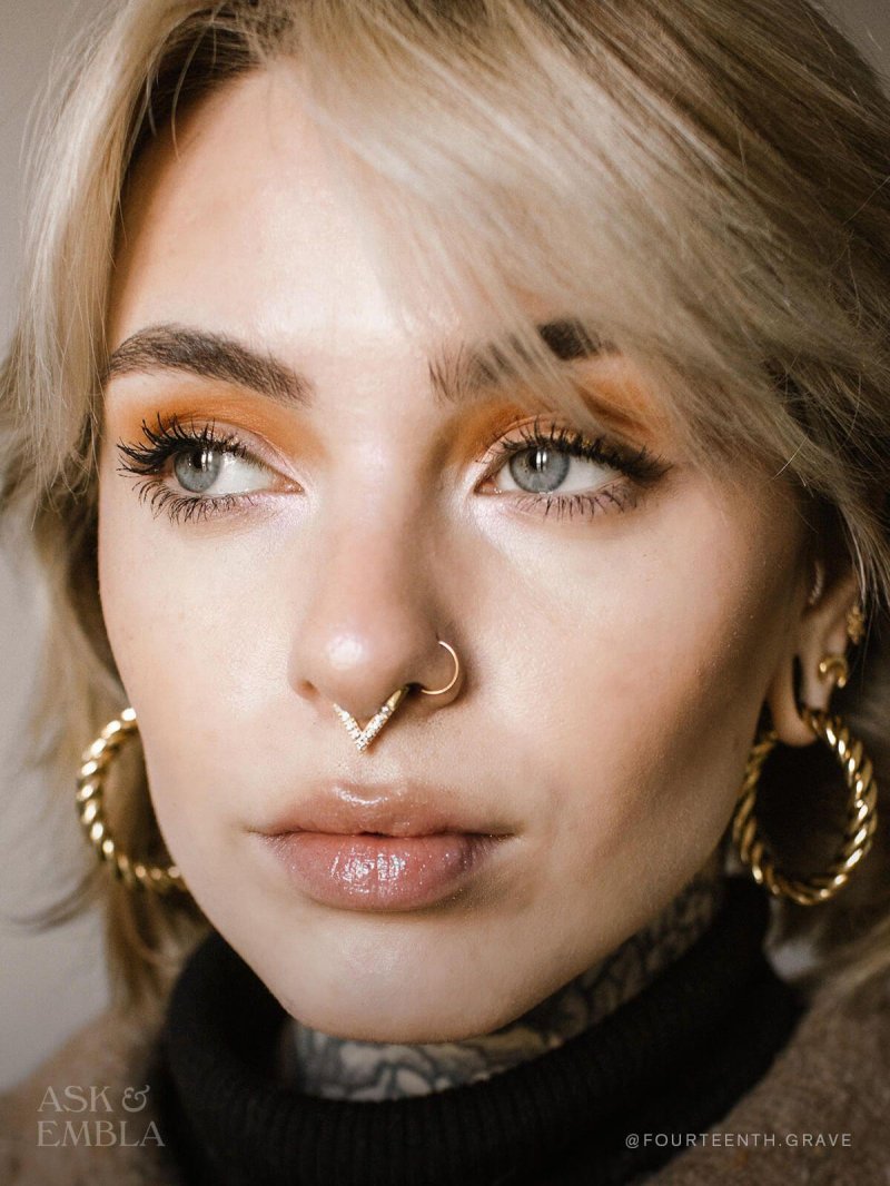 Septum piercing