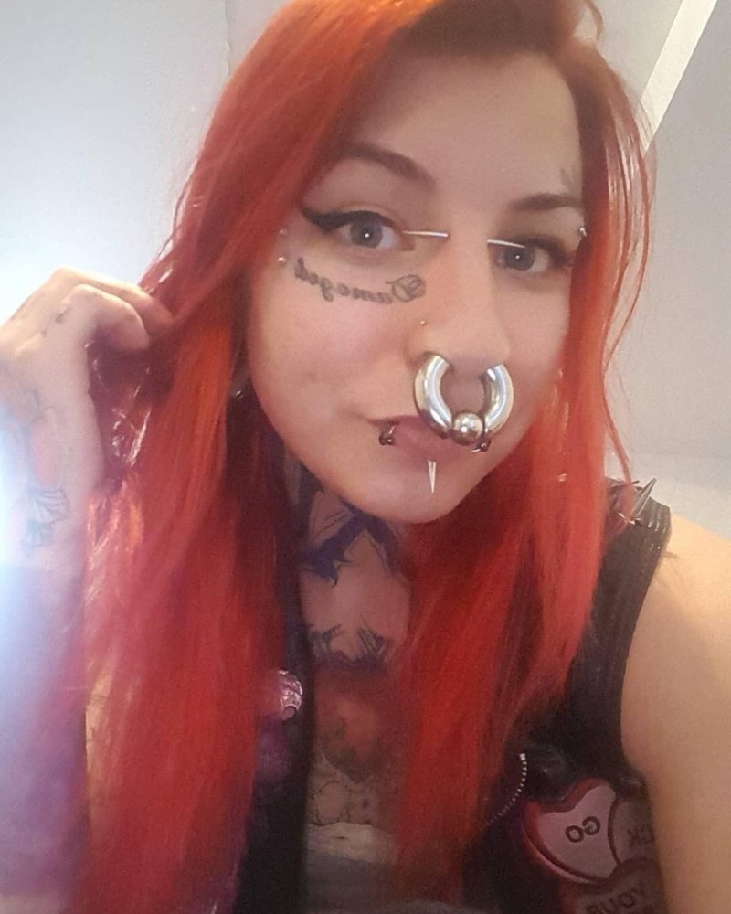 Piercing on the face